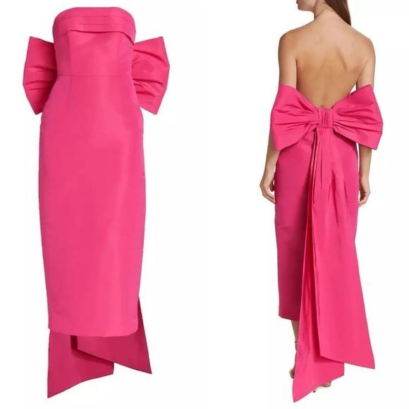 Alexia María Dresses & Skirts - Alexia María Margaret Bow Silk Dress Size 10